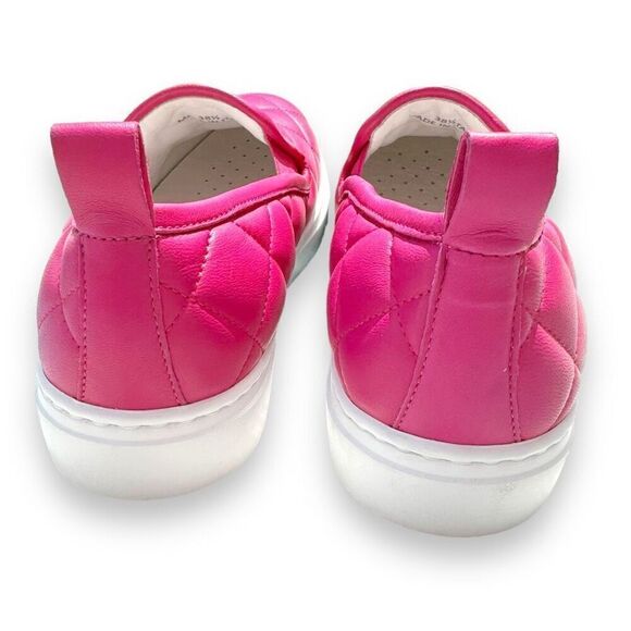 M. Gemi The Maddalena Magenta Pink Quilted Leather Slip-On Sneaker Women’s 38.5 - Picture 10 of 12